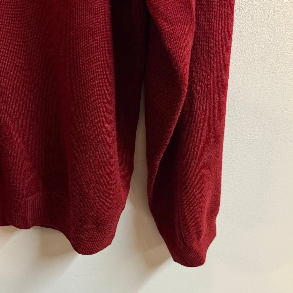 Brooks Brothers Vibrant Red Polo Shirt 100 % merino wool men’s XL - Picture 3 of 4